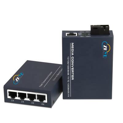 China FTTH 10/100/1000M 1 Port Fiber RJ45 Port +1/4 Gigabit RJ45 to Ethernet Fiber Media Converter for sale