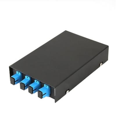 China Fiber Optic Cable End FTTH Patch Panel Wall Mount Fiber Terminal Box SC/UPC 4 Port for sale