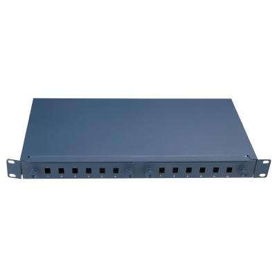 China Tanghu Rack Mount Type Left End Fiber Optic Cable SC LC 12 Box Empty Patch Panel for sale