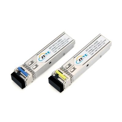 China FTTH DDM 20KM Fiber Optic Transceiver Module 155M LC Single Fiber SFP Module for sale