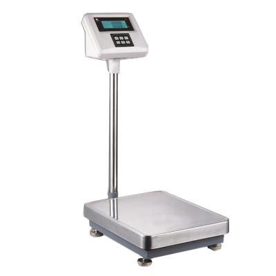 China 100kg 150kg 200kg industrial top loading digital bench scale with label printer 420x520mm for sale