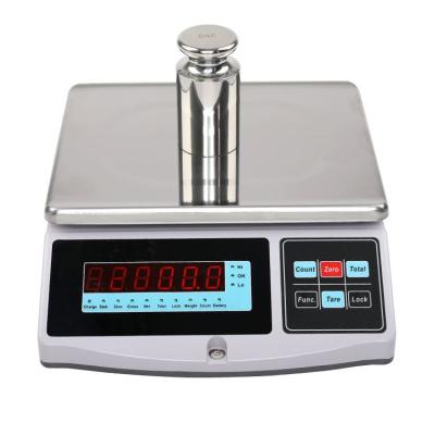 China 15kg 0.5g Electronic Digital Weight Scale For Food Meat Supermarket 295x230mm for sale