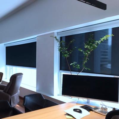 China High Quality Vintage Office Window Motorized Exterior Roller Blinds Zipper Track Windproof Blinds for sale