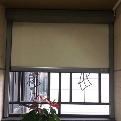 China Custom Motorized Outdoor Vintage Zipper Track Windproof Roller Shade For Patio Balcony for sale