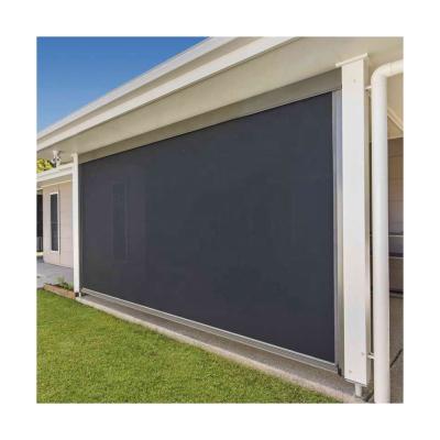 China Factory Customized Outdoor Windproof Vintage Zip Screen Patio Roller Blind Shade for sale