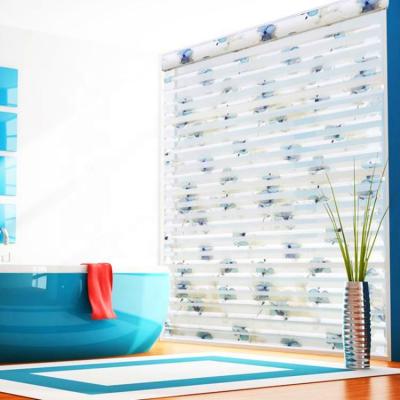 China Shangri-La Printing Shangri-La Blinds Outdoor Balcony Curtains, Motorized Shangri-La Remote Control Sheer Horizontal Window Shades for sale