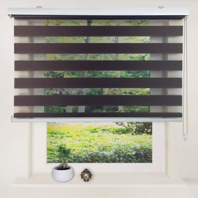 China QINGYING Day and Night Combi Roller Blinds Window Zebra Roller Blind Curtain, Best Quality Horizontal Pattern Polyester Zebra Blinds Fabric for sale