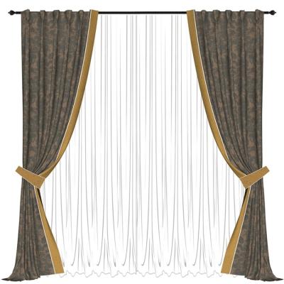 China Blackout QINGYING Factory China Wholesale Fabric Embroidered Curtains And Drapes Sheers For Living Room for sale