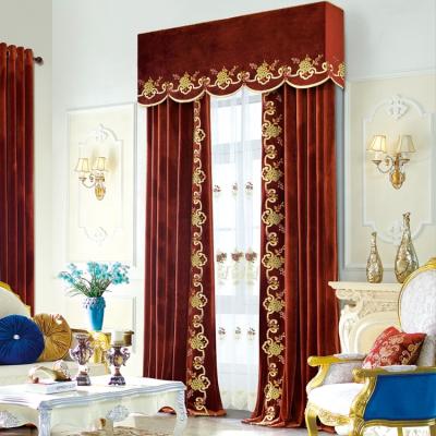 China QINGYING Blackout Factory Customized Window Shade Luxury 100% Velvet Polyester Blackout Curtains for sale