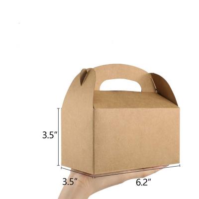 China Recycled Materials Most Popular Consumer Wrapping Paper Gable Paper Christmas Burger Dessert Folding Gift Box for sale