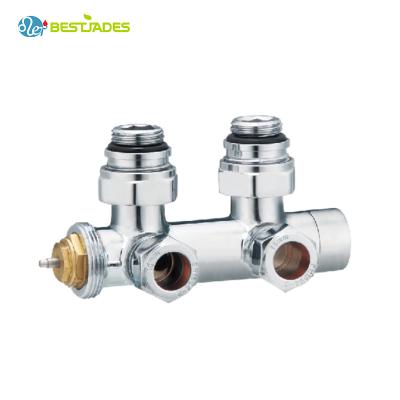 China TRV General Thermostatic Radiator Valve H Valve For Radiator Copper Pipe - Thermostatic Shunt Valve White Tap BJ13002-J for sale