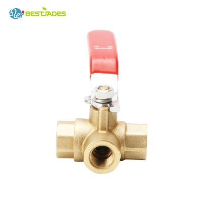 China General Brass Forged 3 Way Ball Fire Hydrant Valve For FirefightingHydrant System BJ51002 for sale