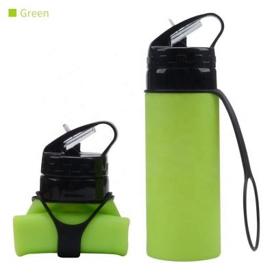 China Latest Style Sustainable Non-Toxic Collapsible Silicone Collapsible Sport Water Bottle for sale