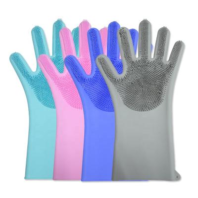 China Hot Sale Kitchenware Wholesales Silicone Dish Wash Soft Clean Mitt for sale