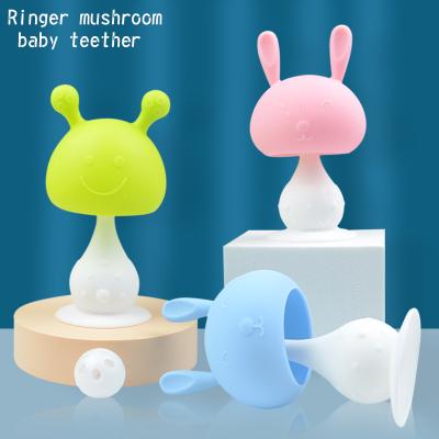 China China Factory Cheap Silicone Teether Mushroom Silicone Teether Eco-friendly Directly For Toddlers And Infants for sale