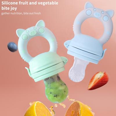 China Amazon BPA Free Hot Sale BPA Free Design Silicone Food Pacifier Reusable Baby Fruit Driver New for sale