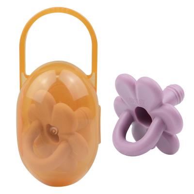 China BPA Free New Custom Designer Eco Friendly Silicone Pacifier Baby Soother Baby Teether Infant Pacifier Clip for sale