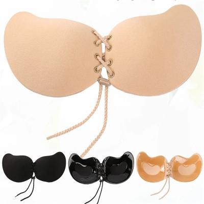 China Viable Reusable Invisible Magic Pump Bra Strapless Self Adhesive Stick On Gel Silicone Backless Bras for sale