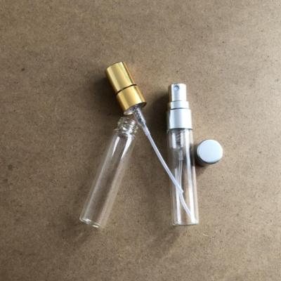 China Personal Care 5ml 10ml Clear Glass Fine Mist Spray Bottles Perfume Atomizer Empty Sample Spray Bottles For Sale for sale