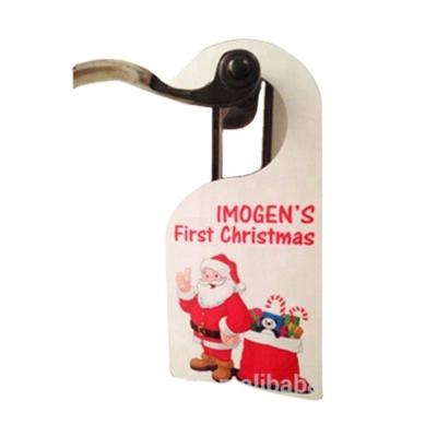 China Eco-friendly Christmas Door Hanger Printing Card Hotel Door Card Jewelry Printed Cards for sale