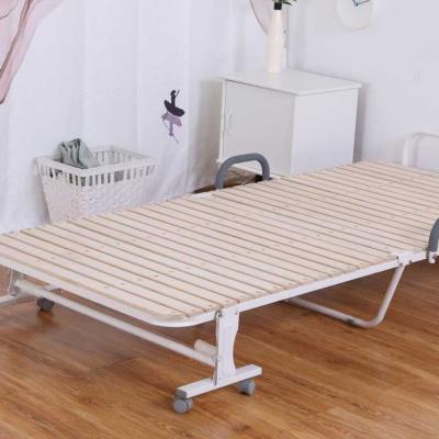 China Collapsible Folding Single Wooden Bed for sale