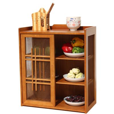 China Good Price Kitchen Cabinet Design Solid Wood Wooden Cabinet Modern Food Cabinet for sale