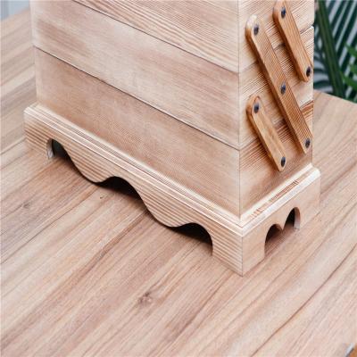 China Eco-friendly Creative Customizable Wooden Color Cosmetics Cosmetic Case for sale