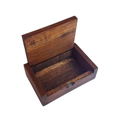 China Small Handmade Goods Storage Wooden Box Jewelry Packaging Box for sale