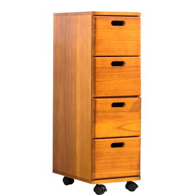 China Living Room Wood Narrow Height Furniture Cabinet Chinese Style Household Drawer Slim Tall Solid Wood Storage Cabinets for sale