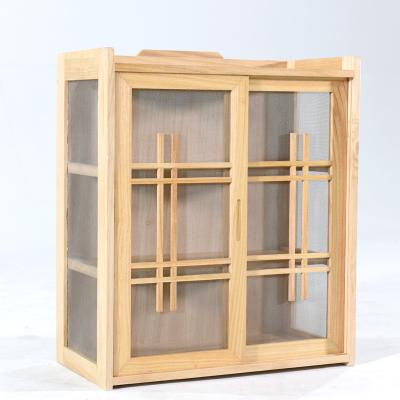 China Modern kitchen wall hanging cabinet made in china, simple solid wood cupboard, kitchen tool storage cabinet for sale