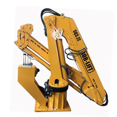 China TRUCK CRANE Customized Hydraulic Lift Crane Small 3 Ton Knuckle Boom Platform Marine Crane SQ3.2ZA2T for sale