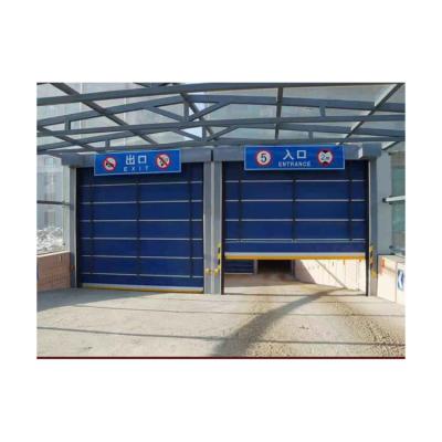 China High Quality Durable Blue Flexible Stacking Decoration Barn Channel System PVC Shed Strap Door for sale