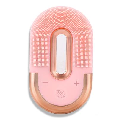 China Bestselling Silicone DEEP CLEANING Facial Cleansing Brush Vibrating Electric Face Cleansing Sweep Electric Cordless Facial Brush for sale