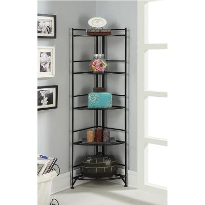 China New Design Viable Hot Sale Metal Shelf Tiered Folding Home Kitchen Use Foldable Storage Shelf Rack for sale