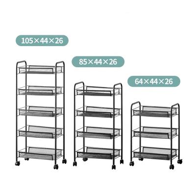 China 3-Tier Corrosion Protection Metal Rolling Storage Cart Storage Utility Shelves for sale