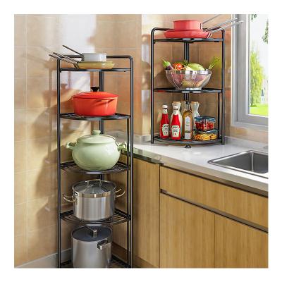 China 3 Tier Kitchen Organizer Shelves Seasoning Storage Stand Cabinet Durable Heavy Duty Multifunctional Spice Rack for sale