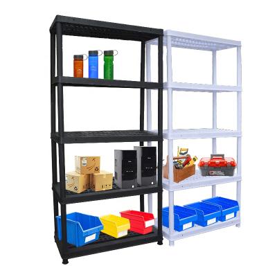 China Corrosion Protection 4 5 Layers Easy Assemble Storage Adjustable Rack Plastic Metal Shelving For Sale for sale