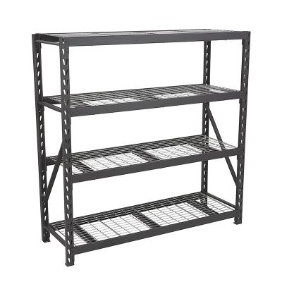 China Corrosion Protection Heavy Duty Metal Shelving Industrial Warehouse Storage Steel Wire Platform Rack Shelves for sale