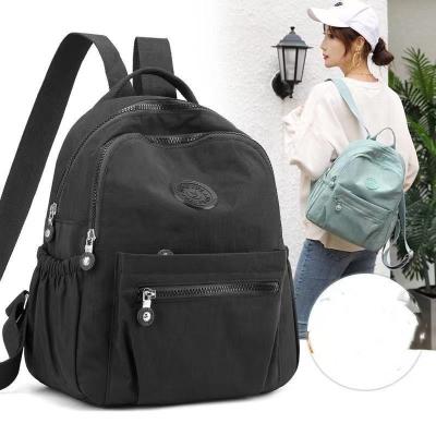 China Portable fashion oxford fabric women simple backpack student simple canvas school bag for sale