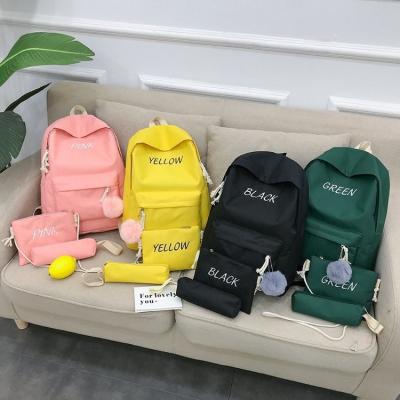 China Portable 3pcs 1 set double shoulder backpacks Fashion schoolbag for students Large capacity backpack for sale