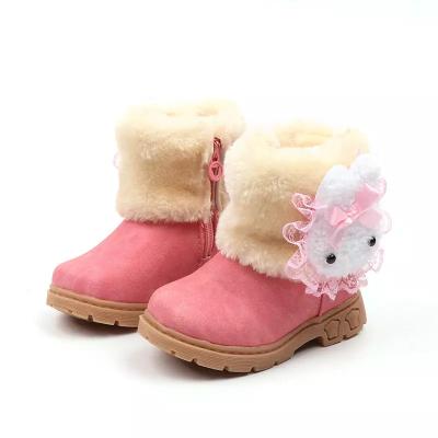 China Other 2022 Winter New Korean Children's Snow Boots Warm Fashion Girls Boots Cotton Rabbit Baby Shoes for sale