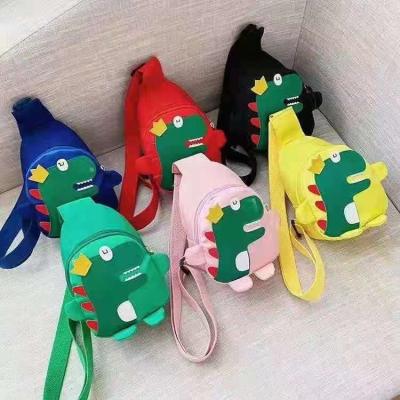 China Daily Life Children's chest bag new cartoon dinosaur fanny pack waist bag for kids for sale