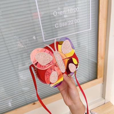 China Fashion 2022 New Cute Children's Butterfly bags Fashion Cute Small Shoulder Crossbody Handbag for sale