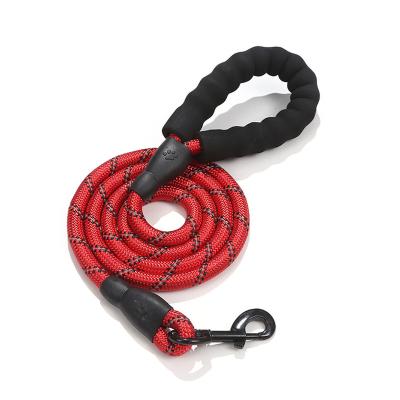 China 2021 Customs Factory Wholesale Promotional Pet Factory Foam Heavy Duty Soft Handle Pet Lead Rope DETACHED Reflective Nylon Dog Leash for sale