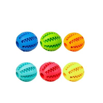 China Brand New Soft Dog Chew Ball Pet Food Toy Rubber Pet Ball Viable Low Price for sale