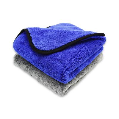 China 80% Polyester Microfiber Auto Care Drying Towel Coral Fleece Fiber Micro Edgeless Cleaning Towel For Car for sale