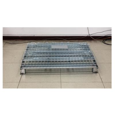 China Warehousing Metal Wire Cage Storage Shelves Collapsible Steel Cage For Potato Storage for sale