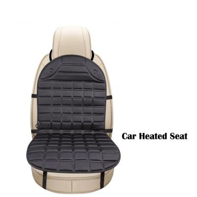 China 12V Geometric Car Seat Heated Cushion Cover Warm Plush Heater Winter Warmer Cushion for sale