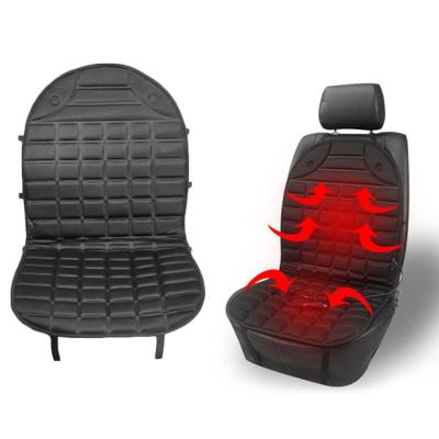 China DC 12V Universal Geometric Safety Car Heated Cushion Soft Cover Pad Heating Car Seat for sale