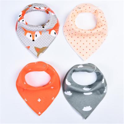 China Baby Bibs Antibacterial Comfy Newborn Cotton Waterproof Bandana Bibs 4 Piece Baby Bandana Drool Bibs-Set for sale